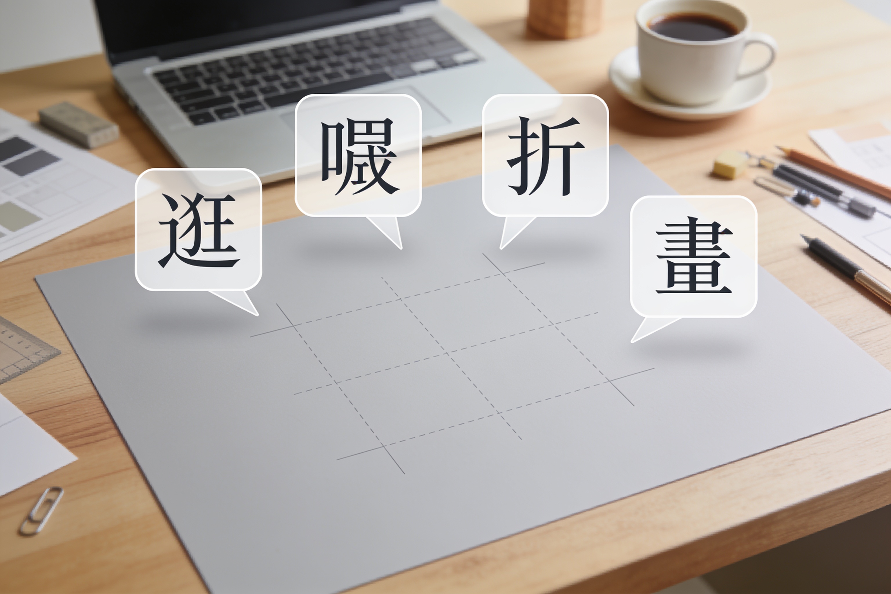 部件组合画布，访客可拖拽辶喿扌畐四个部件到此区域自由排布