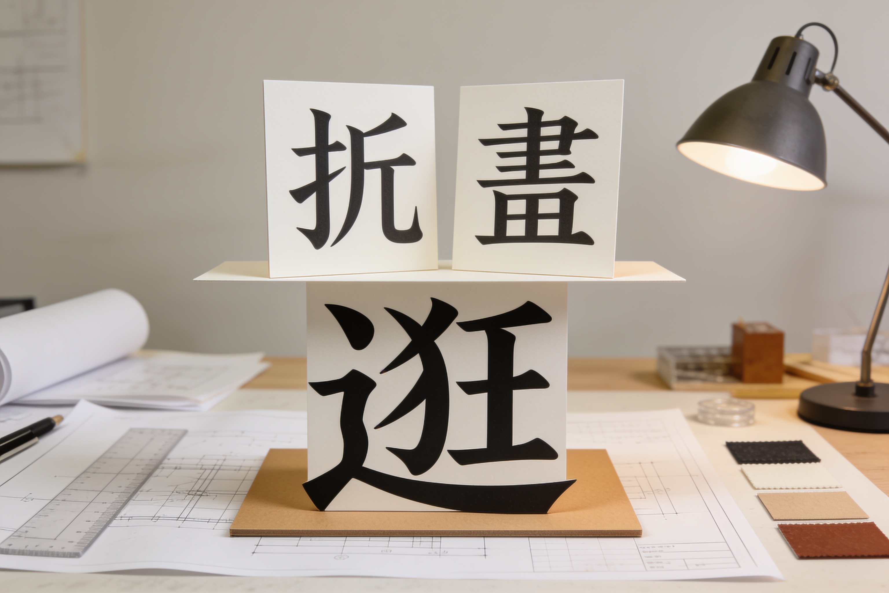 访客创作的部件组合作品，辶作为底部基础承载扌与畐